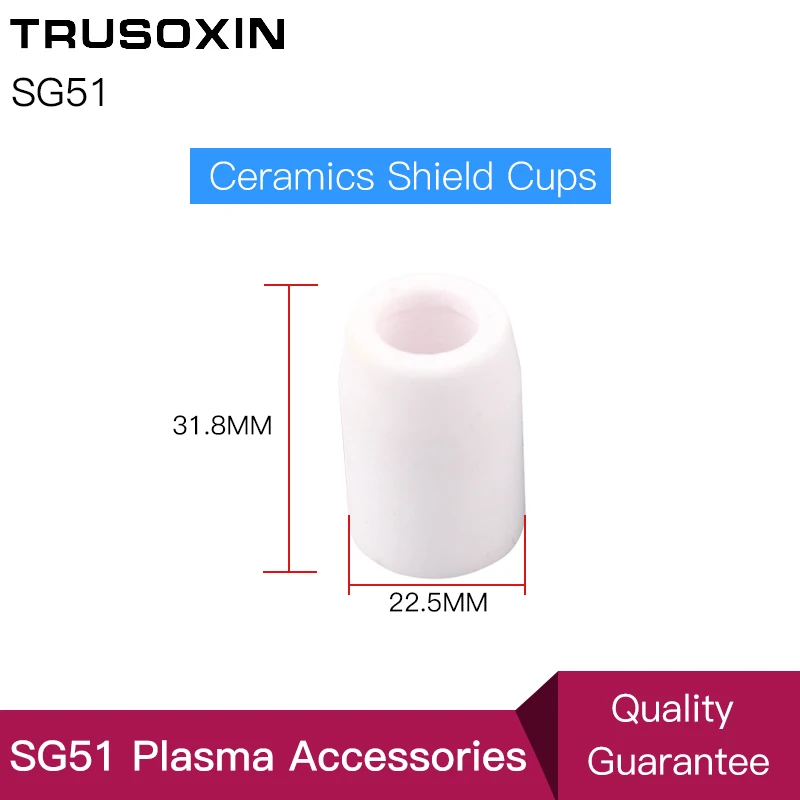 Copa de escudo de baquelita de anillo de gas de electrodos de punta consumibles para inversor de 60a, cortador de Plasma de aire de cc, antorcha de corte/pistola SG51, 40 piezas