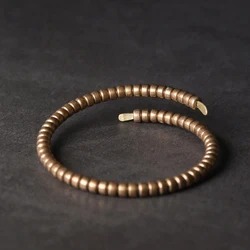 Dragon Solid Brass Open Bangle Handmade Bracelet Antique Process Rock Style Metal Unisex Jewelry Men Women