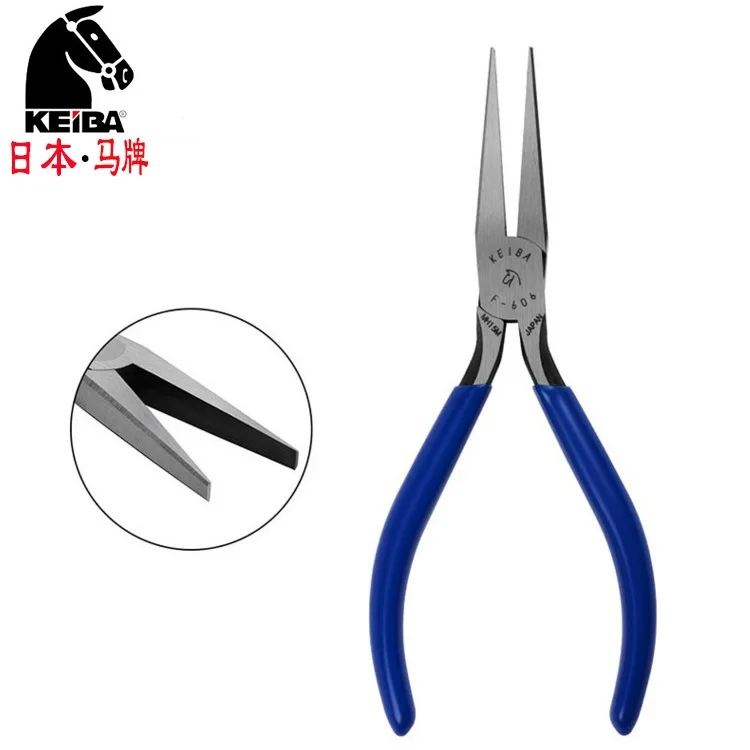 High quality KEIBA long nose pliers F-606 645 675 695 Jewelry roll round clamp electronic precision pliers made in Japan