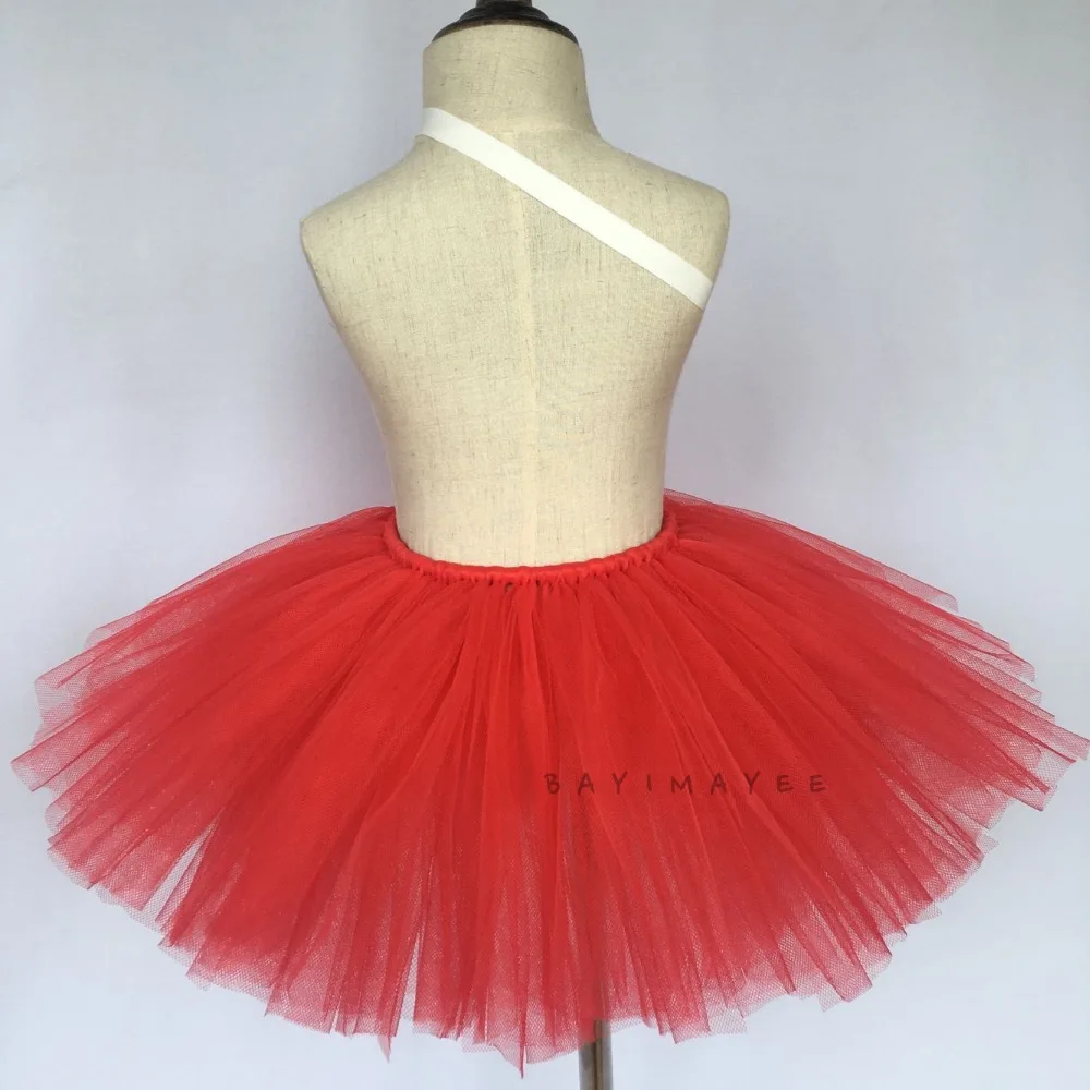 Falda de tutú rojo para bebé, conjunto de falda de encaje para niña, tutú de Ballet de tul esponjoso con diadema de flores, ropa de fiesta para niño