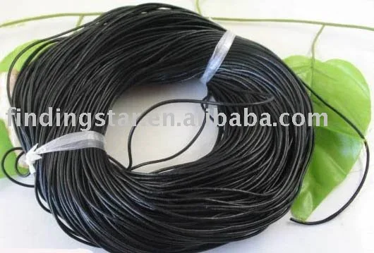 100 Yards or 90 Meters Black Brown Natural Leather Cord 2mm for Jewelry Making