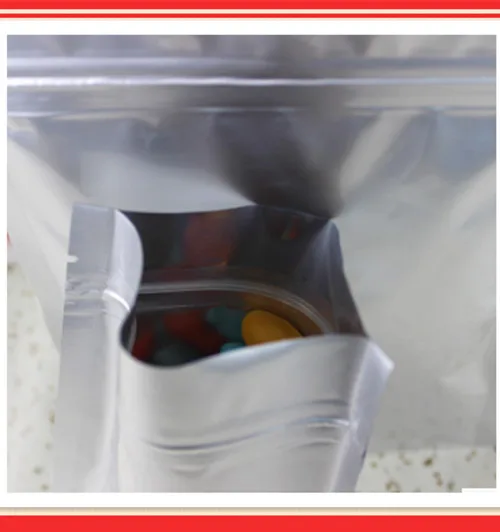 10cm*15cm 100Pcs/lot, zip lock Seal flat bottom aluminum foil bag,wholesale pure foil coffee tea bags