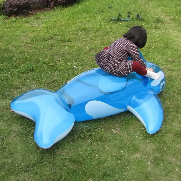 pool inflatableGiant Blue Whale Inflatable Outdoor Summer Children's Ride-on Beach Floating Boat Outdoor Toy Swimming Ring Pool