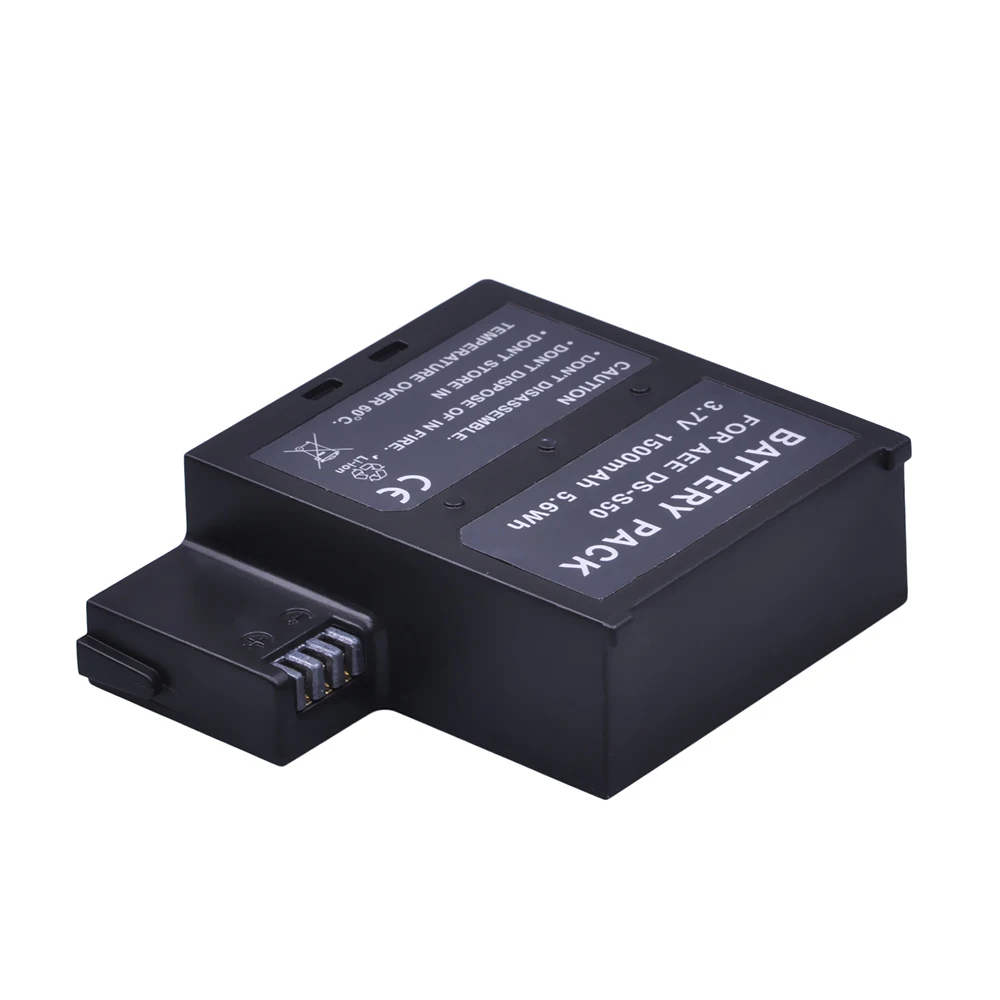 2 Pcs 1500mAh DS-S50 s50 S50 DSS50 Li-ion Rechargable Battery for AEE DS-S50 S50 Battery AEE D33 S50 S51 S60 S71 S70 MUVI K1