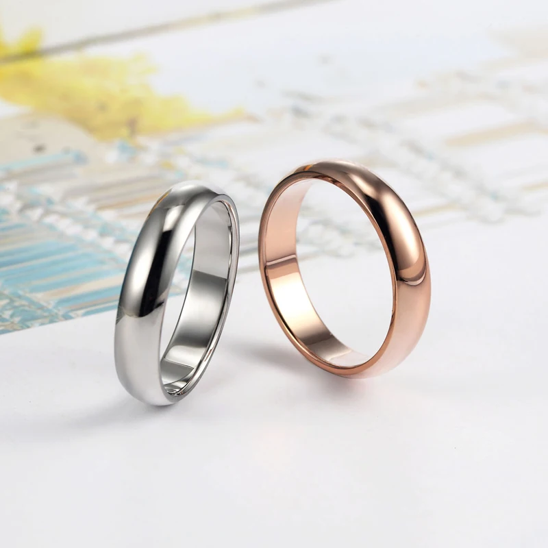 Best Selling High Quality Titanium Steel Highly Polished Ring Gold Silver Color Shiny Succinct Womens Girls Ring Jewelry