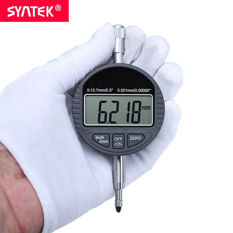 Syntek 0-12.7mm 0-25.4mm 0.5inch 1inch Electronic Digital dial indicator 0.01mm 0.001mm Digital dial Gauge Metric Inch CE SGS