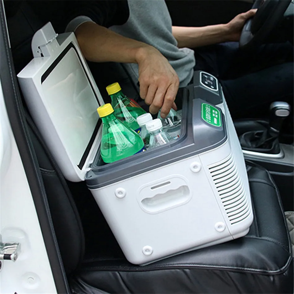 12L DC 12V/24V Portable Car Refrigerator No Compressor Mini Auto Fridge Truck Home Freezer Travel Dual-core Cooler Box