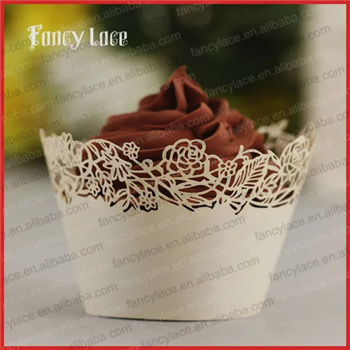 24PCS Wholesale Party Decorations Table Cake Liners,Laser Cut Flower Paper Cutting Wrappers Wedding Souveniers Birthday Favors