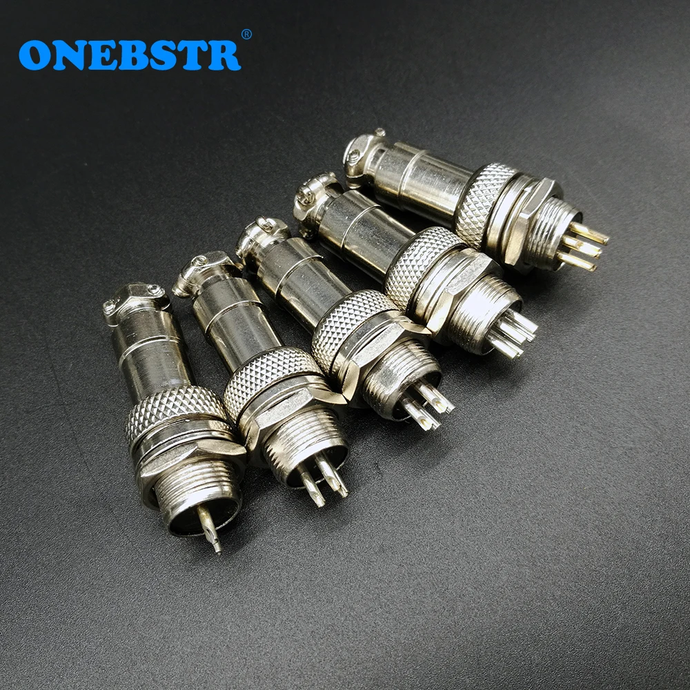 

One Pair GX12-2 3 4 5 6Pin Aviation Connector Male&Female Metal 12mm Wire Connector Panel Air Plug+Aviation Socket Hot Sales