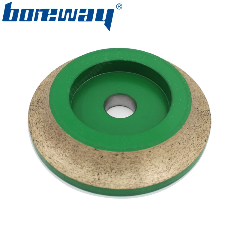 Boreway 1PC Wet Use Diamond Segmented Type And Metal Continuous Grinding Profile Wheels Disc D115xB15x20H For Ceramics And Tile