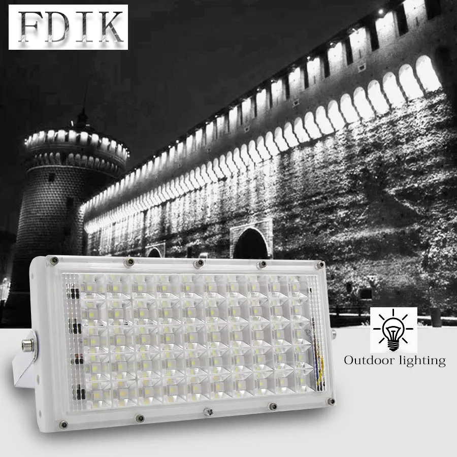 IP66 Flood Lights 50W AC220V LED Spot Light Super Brightness Waterproof Outdoor Lighting DIY Combination Garden Light