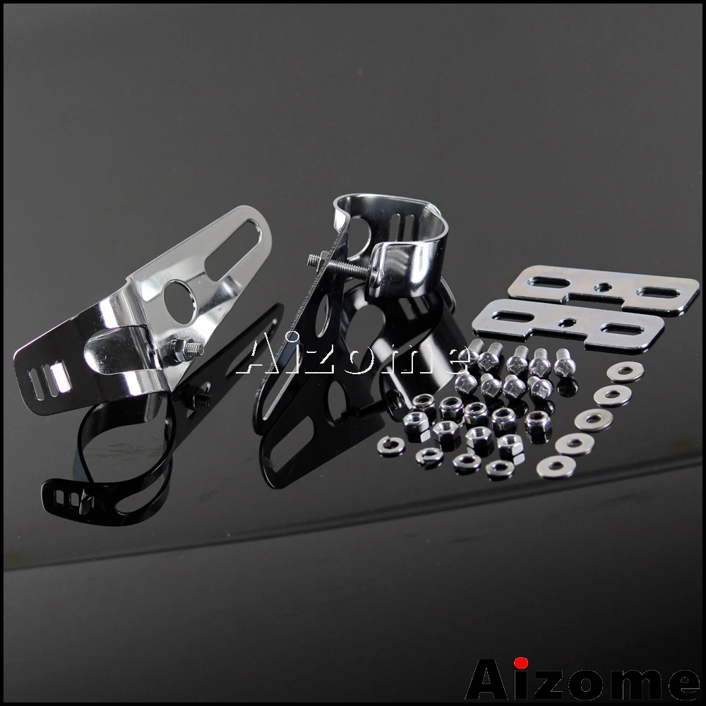 Universal Motorcycle Headlight Bracket 35-54mm Fork Ear Tube Brackets Streetfighter Fairing Headlamp Mount Bracket Holder