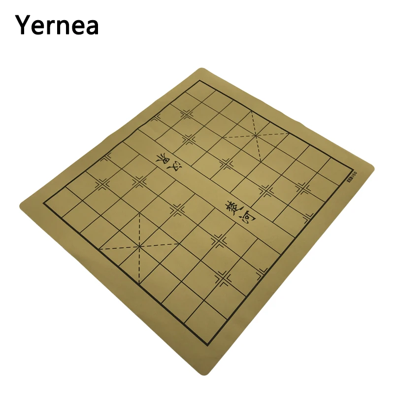 Yernea High-quality Chinese Chessboard Traditional Chinese Chess Board Game Set Soft Suede Leather One side checkerboard