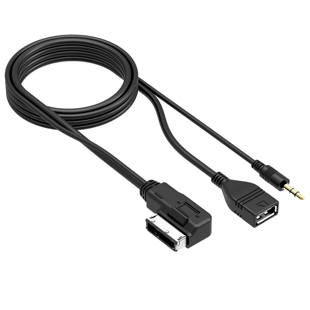 

Chelink 3.5mm AUX Audio Cable Music MDI AMI MMI Interface USB Charger for Audi