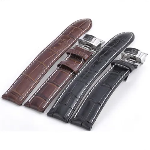 Carnival accessories watch strap butterfly buckle luxury cowhide genuine leather watchband18 20 22mm male female watches relogio