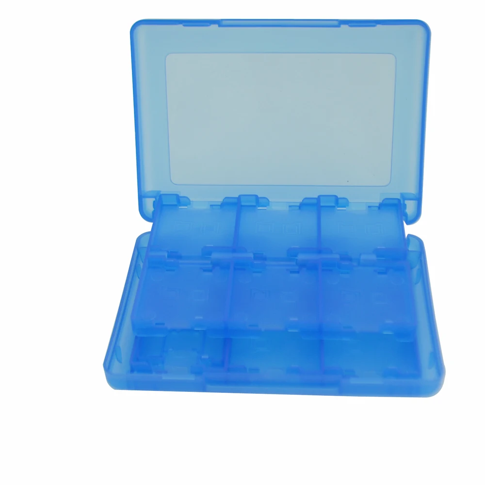 10pcs Multifunction 28 in 1 Protective Game card Cartridge Holder Case Box For DS-Lite /3DS-XL/LL blue