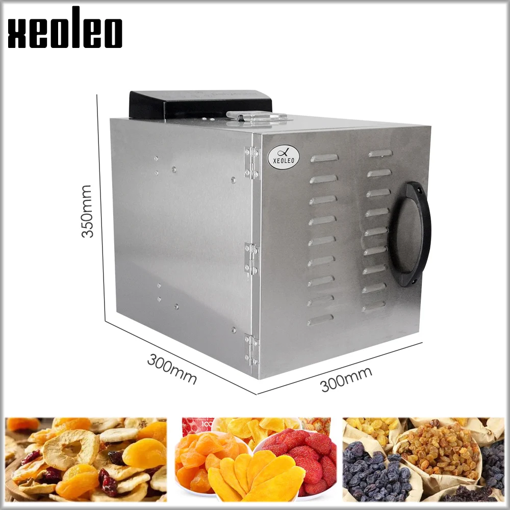 XEOLEO 6 Trays dehydrator food machine Stainless Food and fruit dehydrator 400W household 25-35dB Food dryer With timing