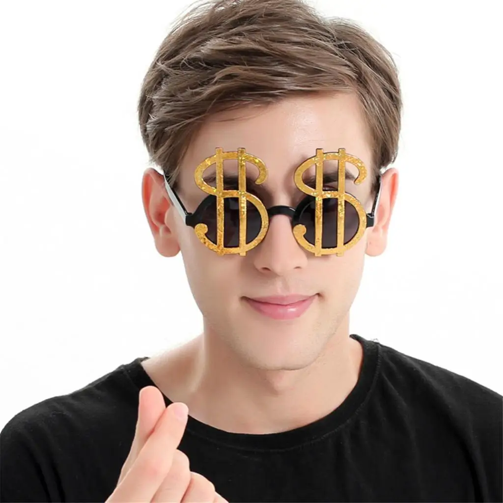 Funny Men Women Dollar Sign Money Cash Casino Sunglasses Kids Adults Holiday Party Accessories Eye Wear Glasses