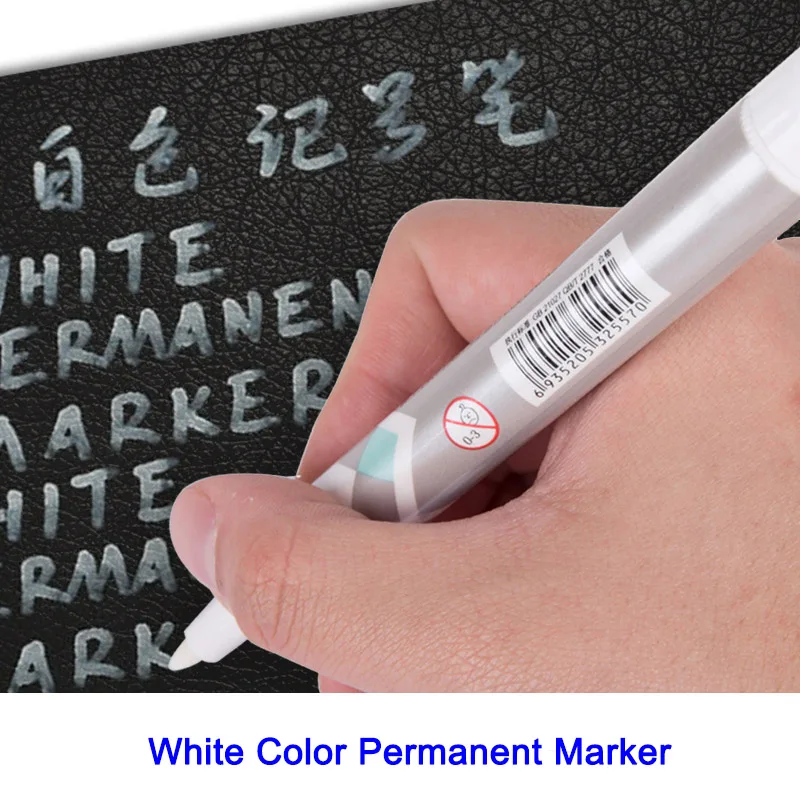 5 PC/Pack Fashion Durable White-Color Permanent Marker for School Stationery & Office & Business & Home