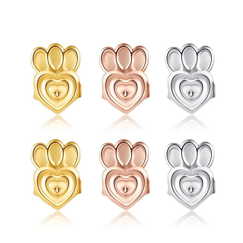 Ms Betti New Fashion Little Bear Earring Lift Backs Support Hypoallergenic Earrings Lifters Fits All Post Earring