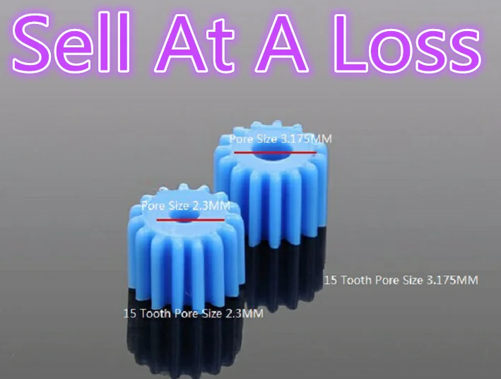 10pcs K028B 2.3/3.17mm Pore 15 Tooth Blue Plastic Shaft Gear DIY Toys Parts Sell At A Loss USA Belarus Ukraine