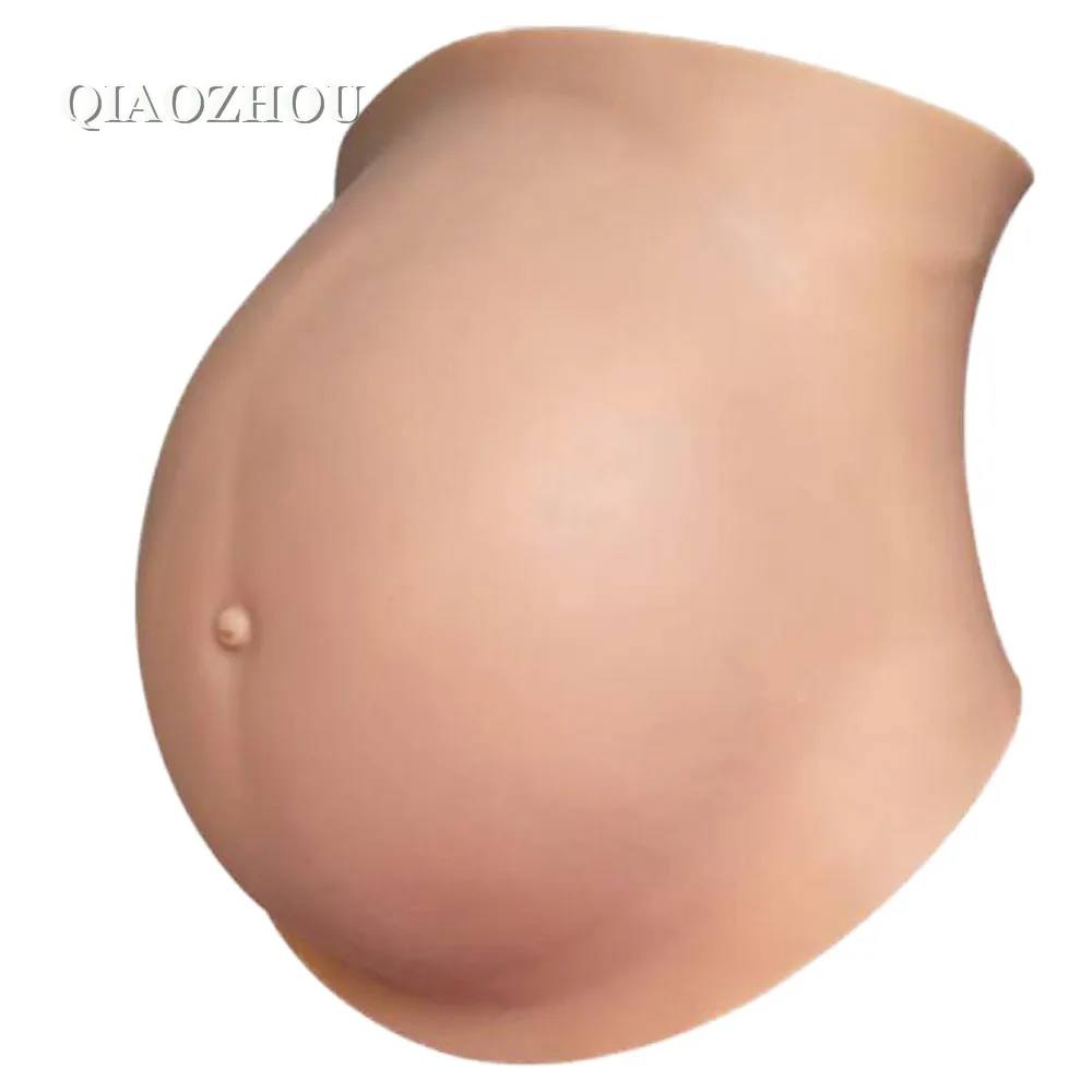 

big twins 5~7 month silicone belly realistic fake pregnant tummy for crossdressing cosplay movie props 4500g