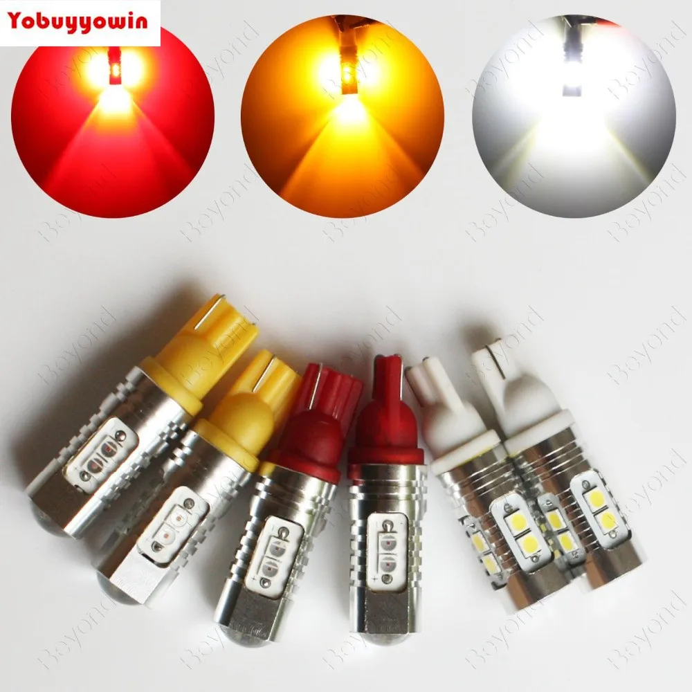 

50 Вт светодиодный высокомощный автомобильный противотуманный Drl светильник Dc12-24v 2 шт. (T10 W5W, красный)