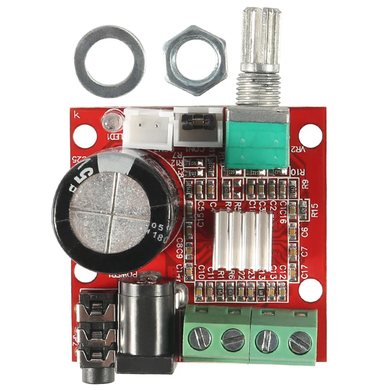 Aokin-Mini amplificateur stéréo PAM8610, 2x10W, carte d'amplificateur numérique audio, technologie 10W + 10W, 2 canaux, classe D, 12V DC