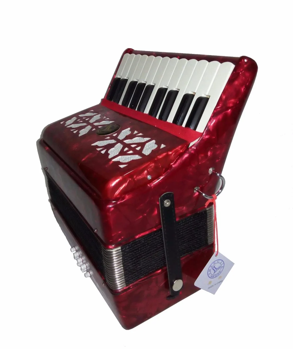 SunRhyme 22 Keys 8 Bass Kids accordion 22 Keys 8Bass accordion for Children/Adults (Red/Blue/Green 3color options)