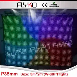 dj light disco party lighting flexible led curtain P35mm 3x2m