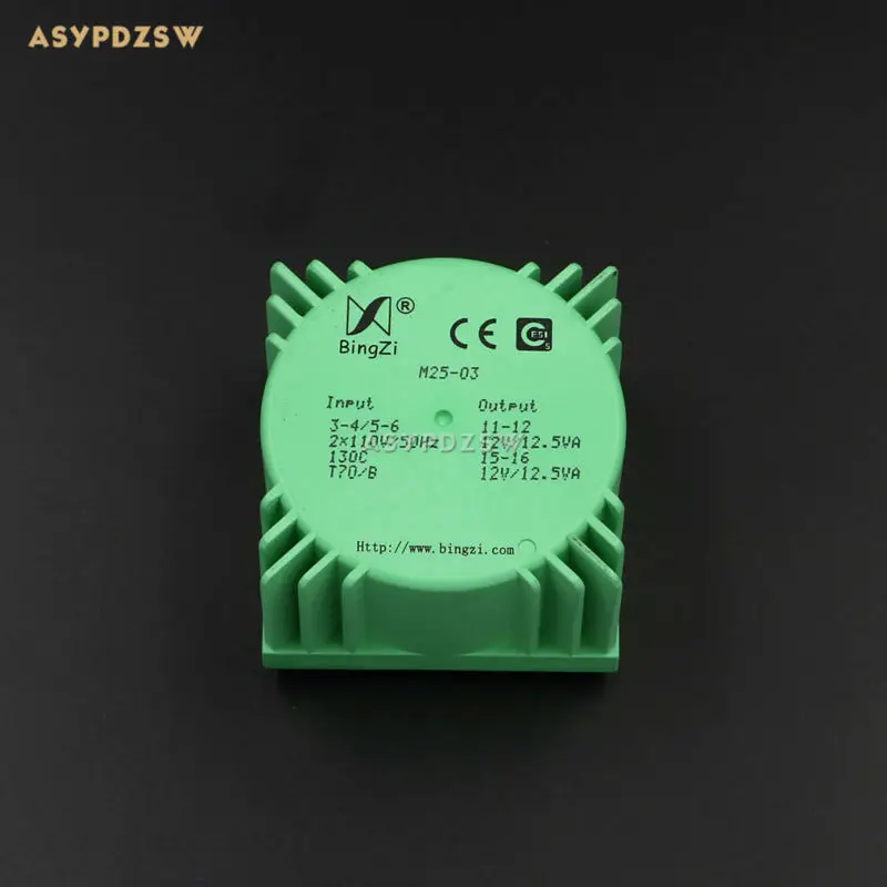 25VA Green Square 25W Sealed toroidal transformers M25-03 Output voltage AC dual 12V(2*12V)