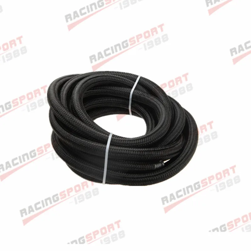 AN16 16AN Nylon Braided Oil/Fuel Hose + Fitting Hose End Adaptor Kit