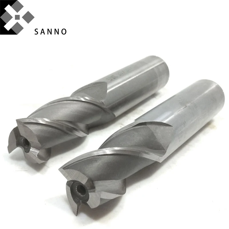 Straight shank 3 flutes end miller HSS - Al super hard milling cutter 2 / 5 / 8 / 14 / 19 / 22 / 25 / 28 / 30mm