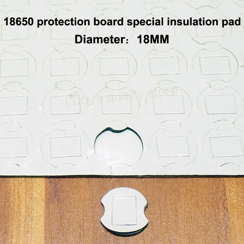 100pcs/lot 18650 lithium battery pack high temperature insulation gasket protection board double-sided rubber insulation mat