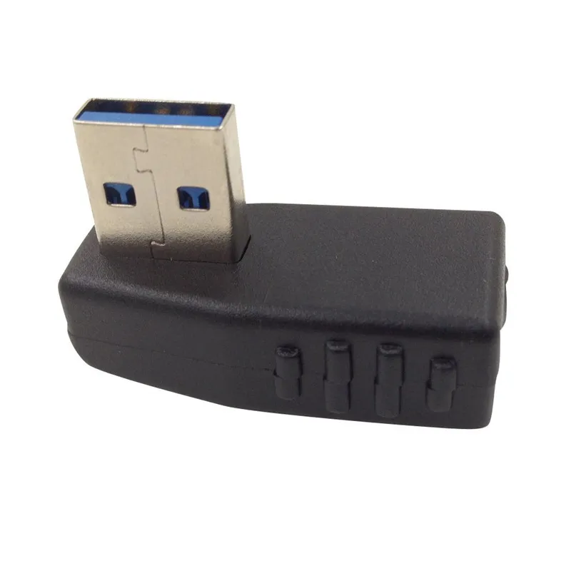 محول موصل USB 3.0 بزاوية 90 درجة ، ذكر إلى أنثى ، M/F