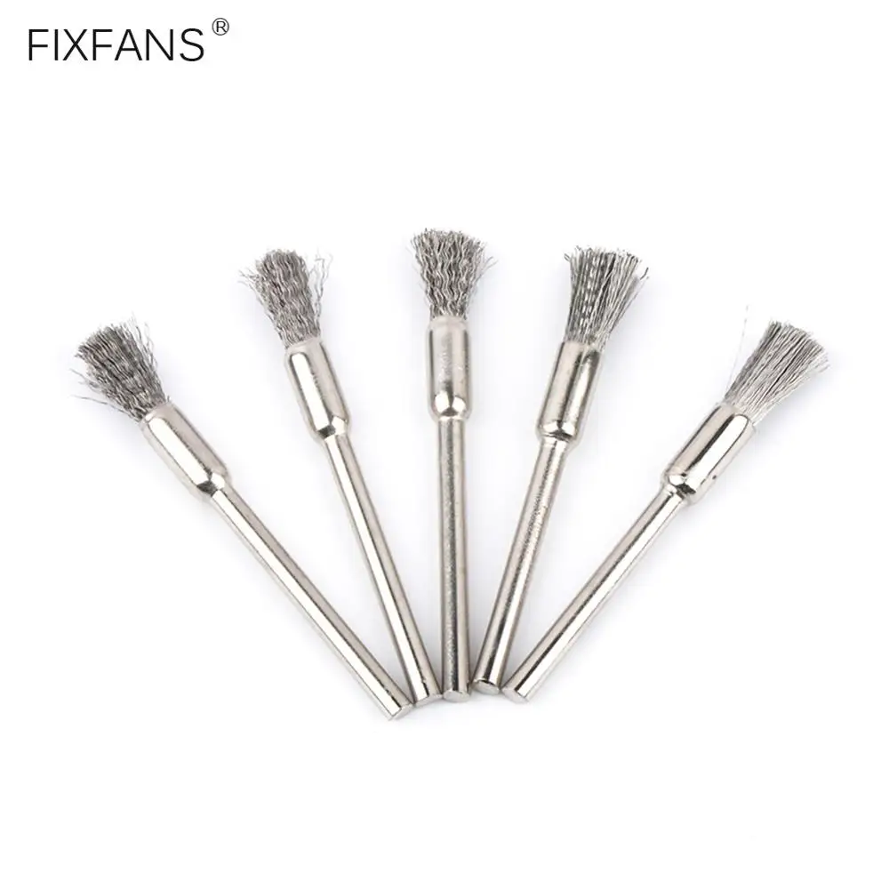 FIXFANS 5Pcs Stainless Steel Mini Clean Brush Heating Wire Coils Cleaning Brush Vape DIY Tools for RBA RDA RTA Atomizer Tank