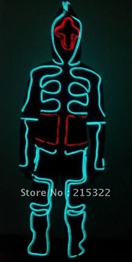 Tron light suit / Light up Dance costume / el wire costume