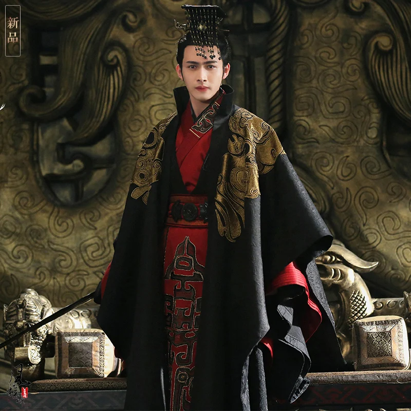 Emperor and Swordlady Couple Costume Qin Dynasty Hanfu Male Female Costume  for TV Play The King's Woman Legend of Princess Li