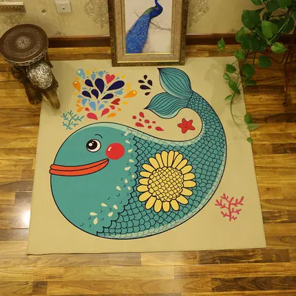 Cartoon Square Tatami Mat for Children, Bedroom, Bedside, Floor Mats, Lovely, Home