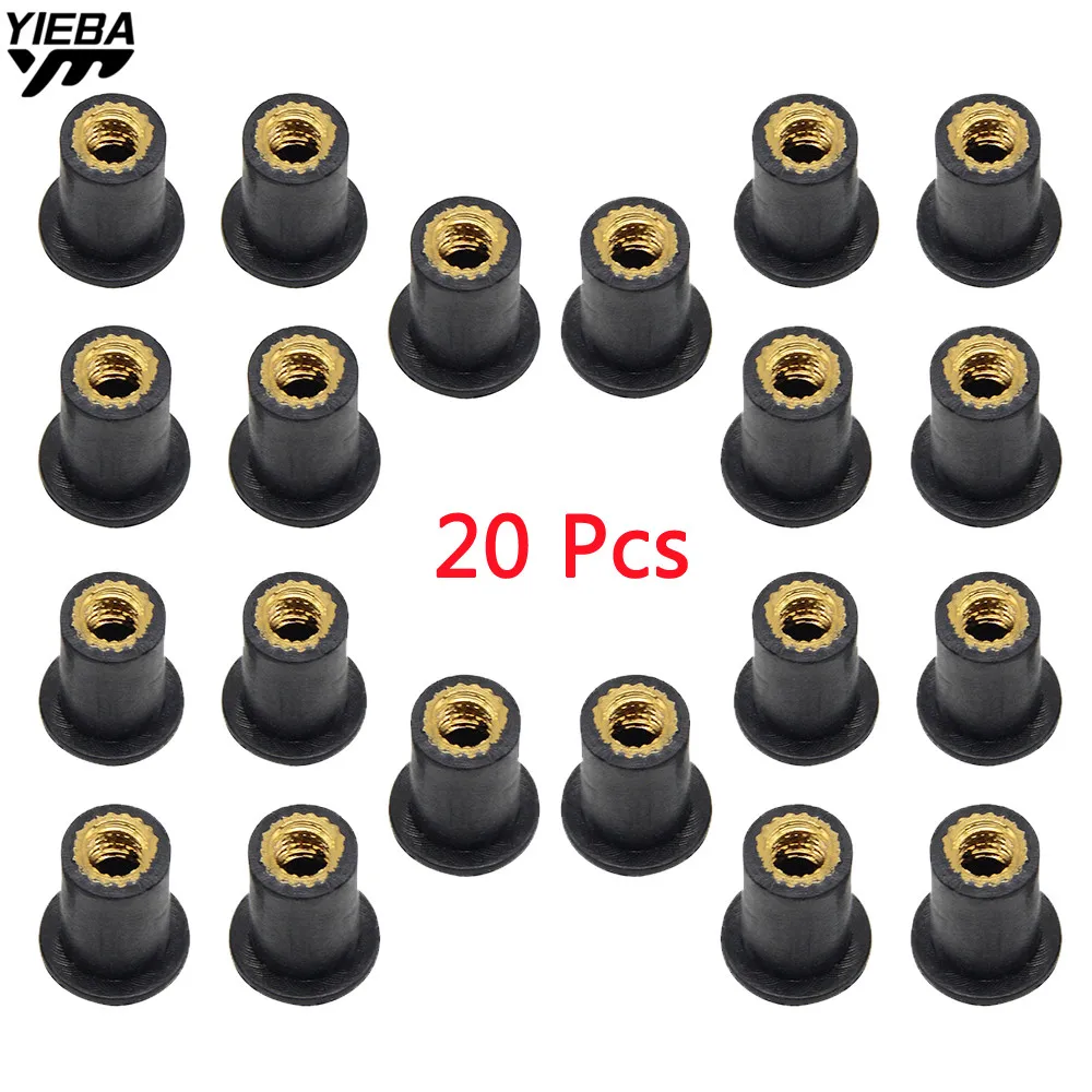 

M5 Motorcycle Windscreen Well nut Rubber Fastener Well Nuts FOR HONDA VFR 1200/F 10-16 ST 1300 08-12 Black SpiRit YAMAHA XJR1300