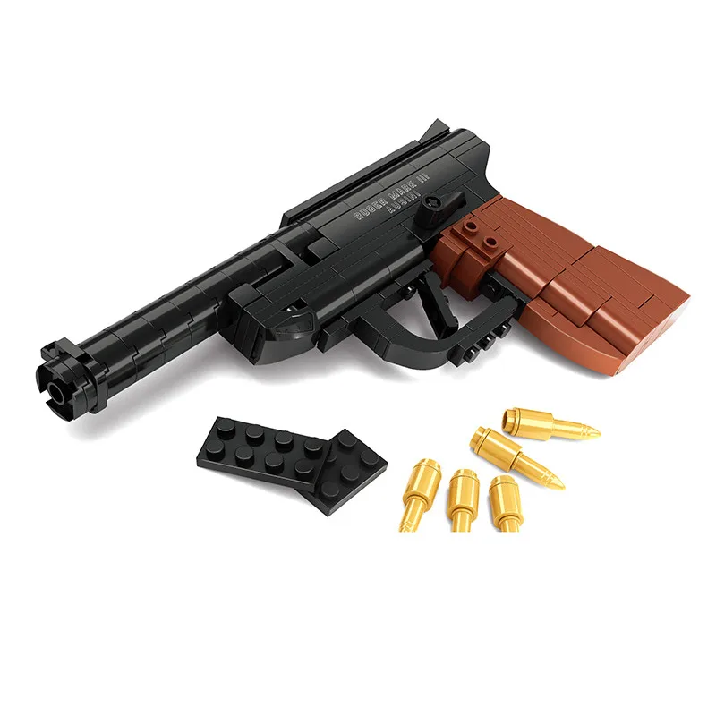 Vendite in fabbrica Luger P08 Pistola Pistola Arma Braccia Modello 1:1 Modello fai da te Building Blocks Giocattoli di Natale Regalo Compatibile con