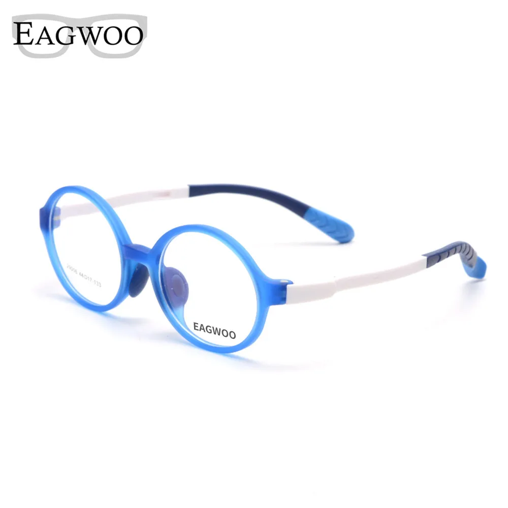 Eagwoo ซิลิคอนนุ่มเด็กแว่นตา VINTAGE Sepectacle กรอบธรรมดา Vision เลนส์แว่นตา 29006