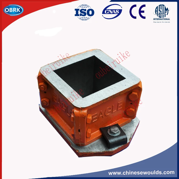 45 degree Angle Concrete Cast Iron 100mm Cube Test Molds Two part Molds