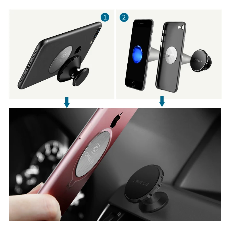 Cafele Holder for Phone in Car Dashboard Matte Surface Magnetic Car Phone Holder 360 Degree Rotation Magnetic Car Holder