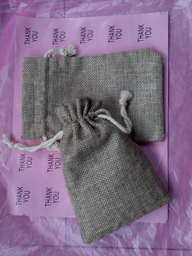 10*14cm 30pcs Jute sack Drawstring Gift Bags for Storage Cosmetic\wedding\christmas\Jewelry\Accessories Linen pouch Packaging