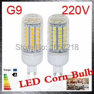 

G9 led bulbs SMD 5050 15W LED Corn Bulb Ultra Bright LED Wall lamps 69 LEDs Ceiling light AC 200V 240V 1pcs/LOT