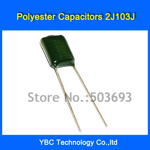 

Free Shipping 500pcs/lot Polyester Film Capacitor 2J103J 630V 0.01UF 10NF