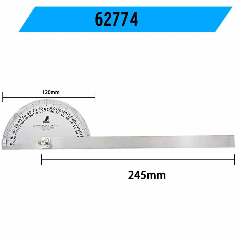 SHINWA Penguin Angle Ruler Measuring Instrument Stainless Steel Angle Gauge High Precision Woodworking tool