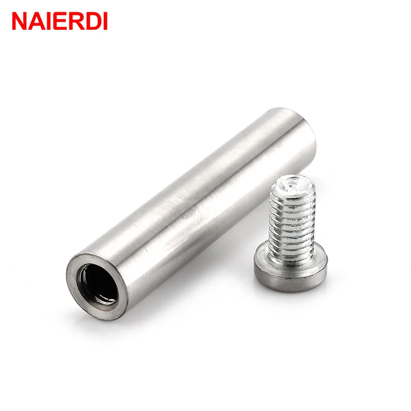 10PCS NAIERDI Glass Fasteners 12mm Stainless Steel Acrylic Advertisement Standoffs Pin Nails Billboard Fixing Screws Hardware