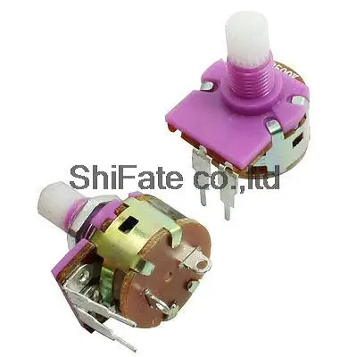 2pcs B500K 500K ohm 6mm Knurled Shaft Dia Rotary Potentiometer Pot